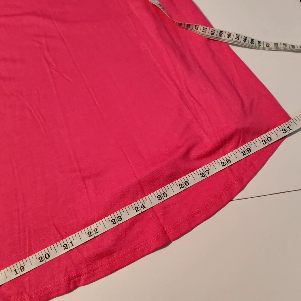 THJS Womens Pink A-Line Dress Size M Rayon & Spandex V-neckline  Short sleeves - Picture 10 of 10